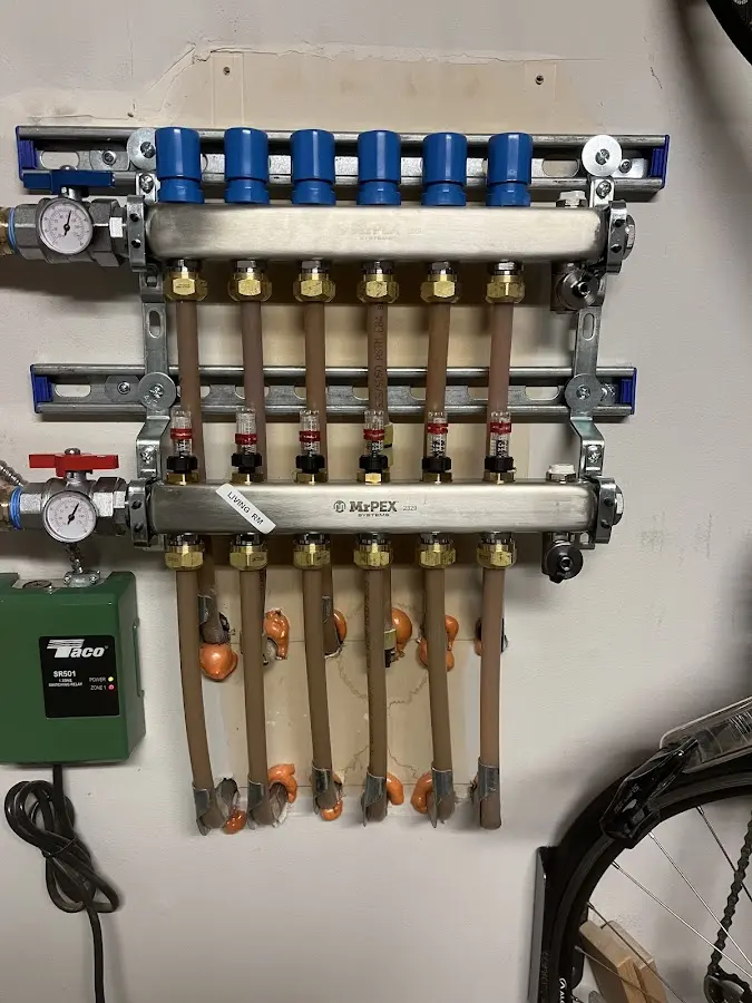 Plumber performing Gas Line Installation at a residential property in Venus